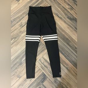 Black bombshell sportswear thigh high leggings